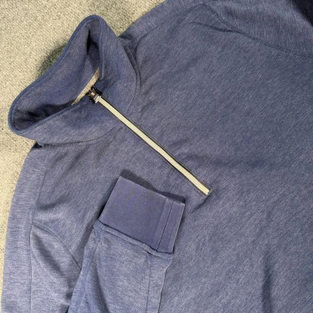 Banana Republic Polartec Half Preppy Navy Quarter Zip Pullover Mens Medium #4432